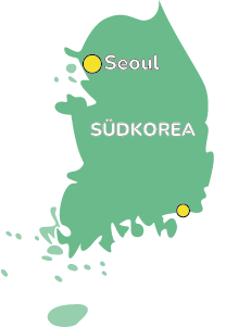 selbsgebaute Karte von Südkorea